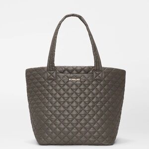 MZ Wallace Gray Quilted Tote size med